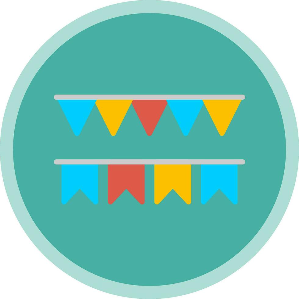 Decorative flag Vector Icon Design