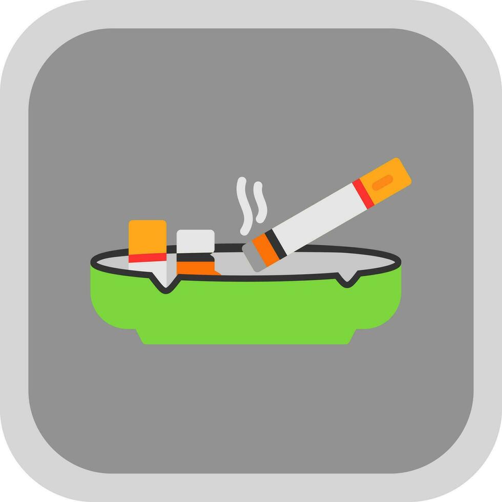 Ashtray Vector Icon Design
