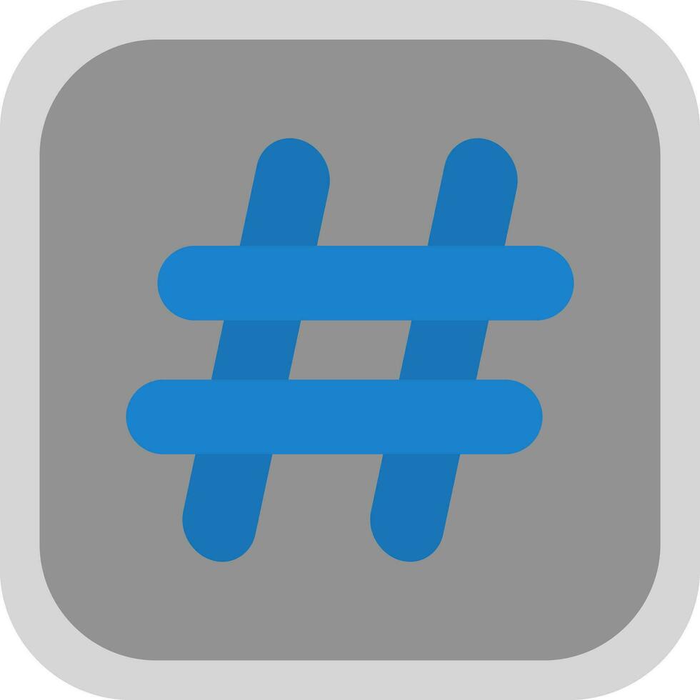 Hash tag Vector Icon Design