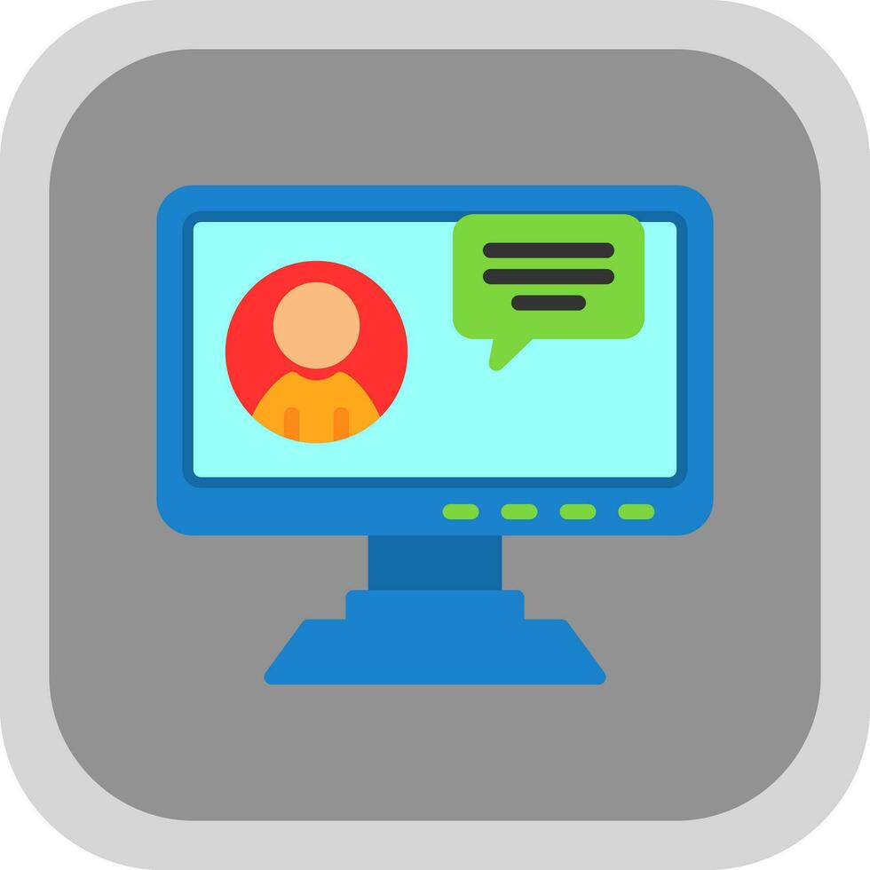 vídeo charla vector icono diseño