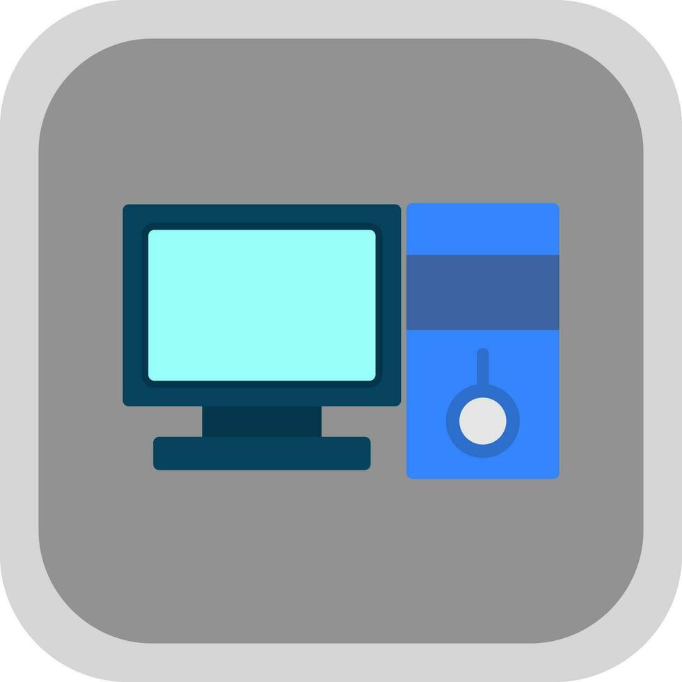 Desktop computer Vector Icon Design