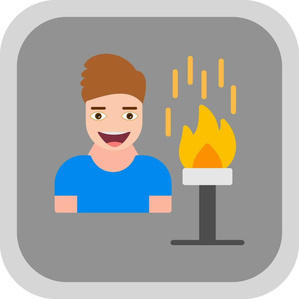 Fire eater man Vector Icon Design