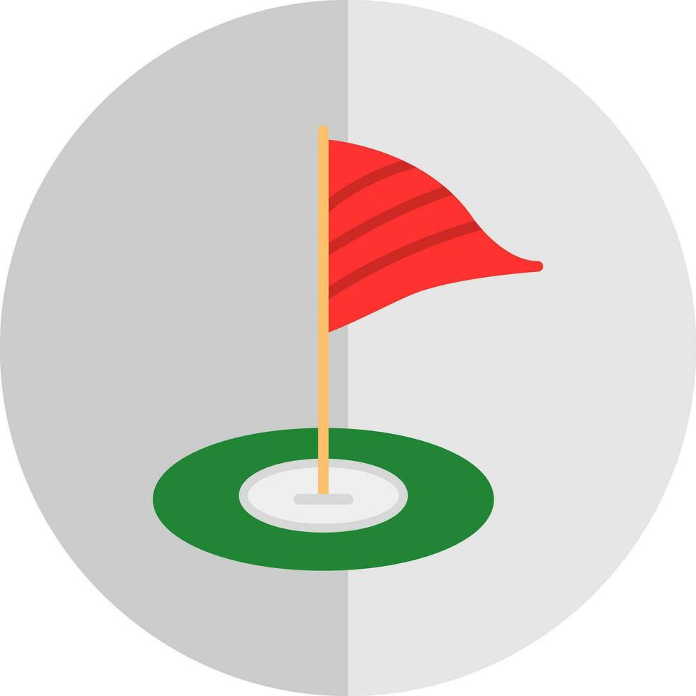 Golf flag Vector Icon Design