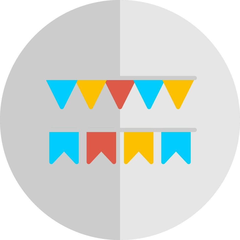 Decorative flag Vector Icon Design