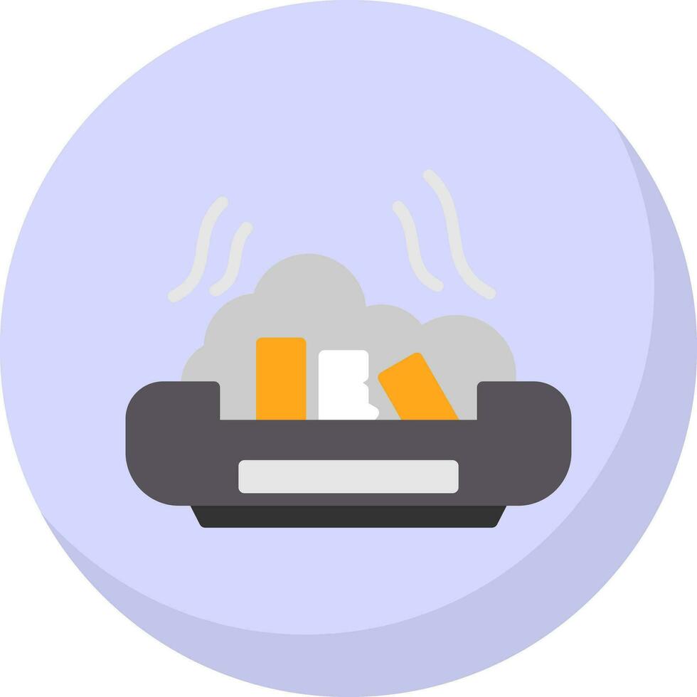 Ashtray Vector Icon Design