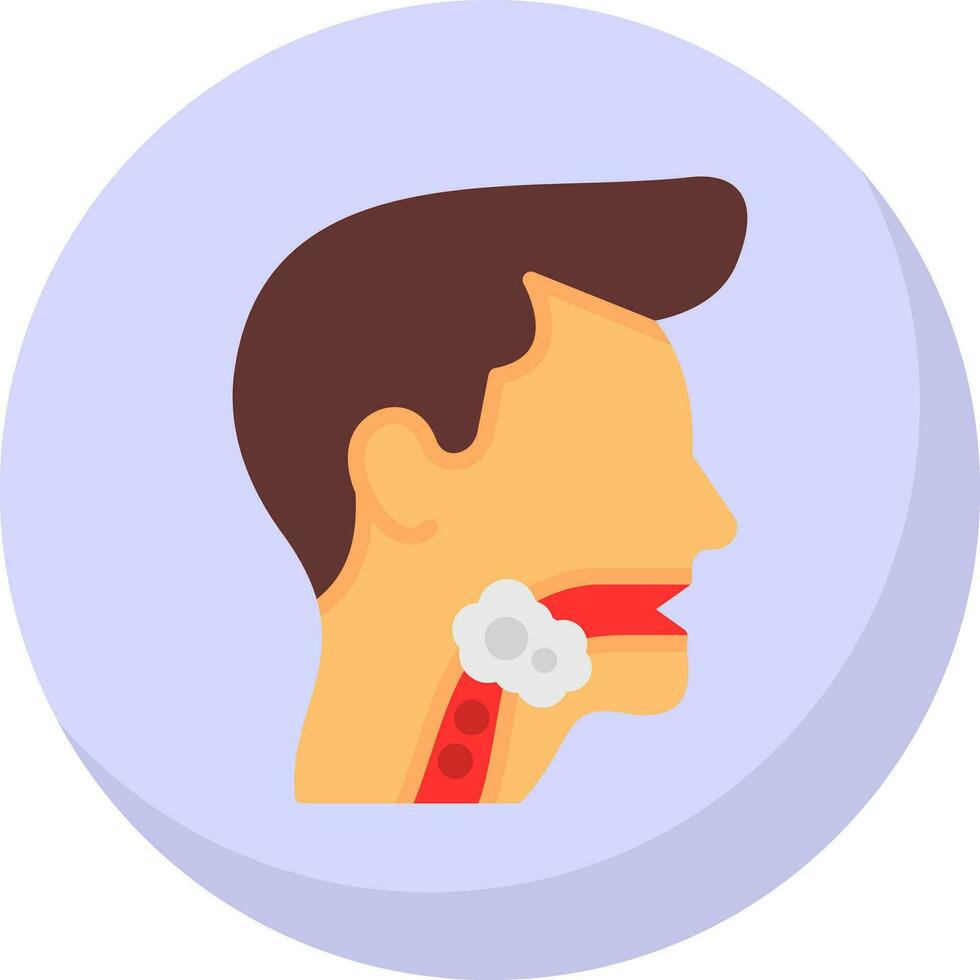 Throat cancer Vector Icon Design