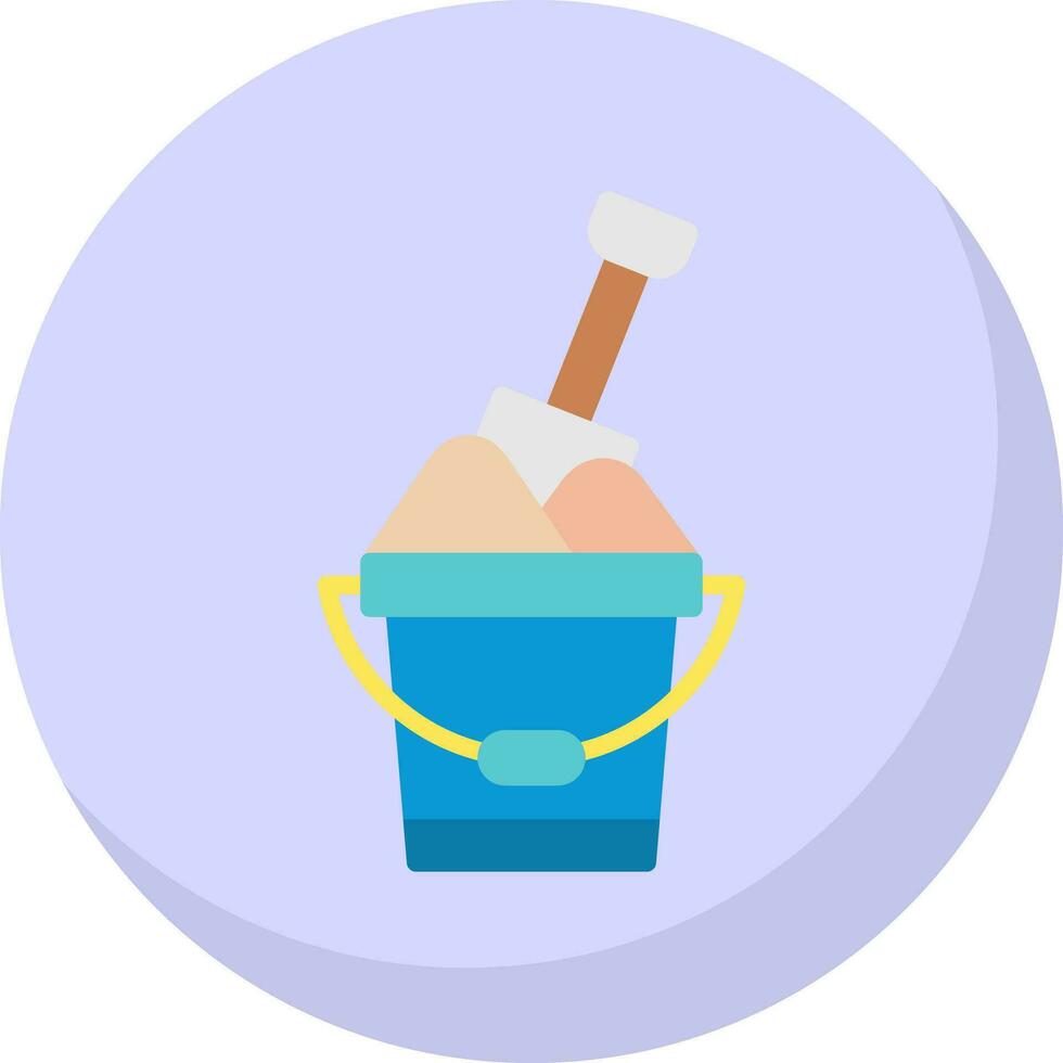 Sand bucket Vector Icon Design