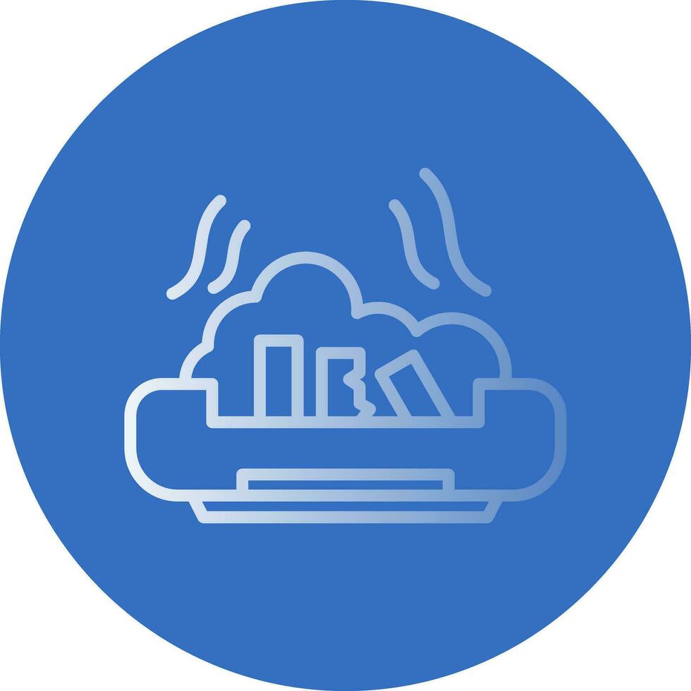 Ashtray Vector Icon Design