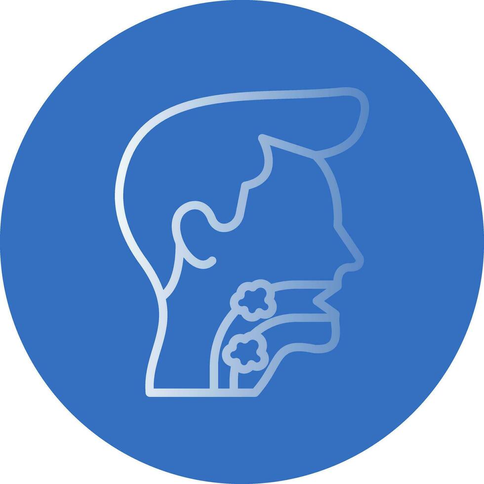 Throat cancer Vector Icon Design