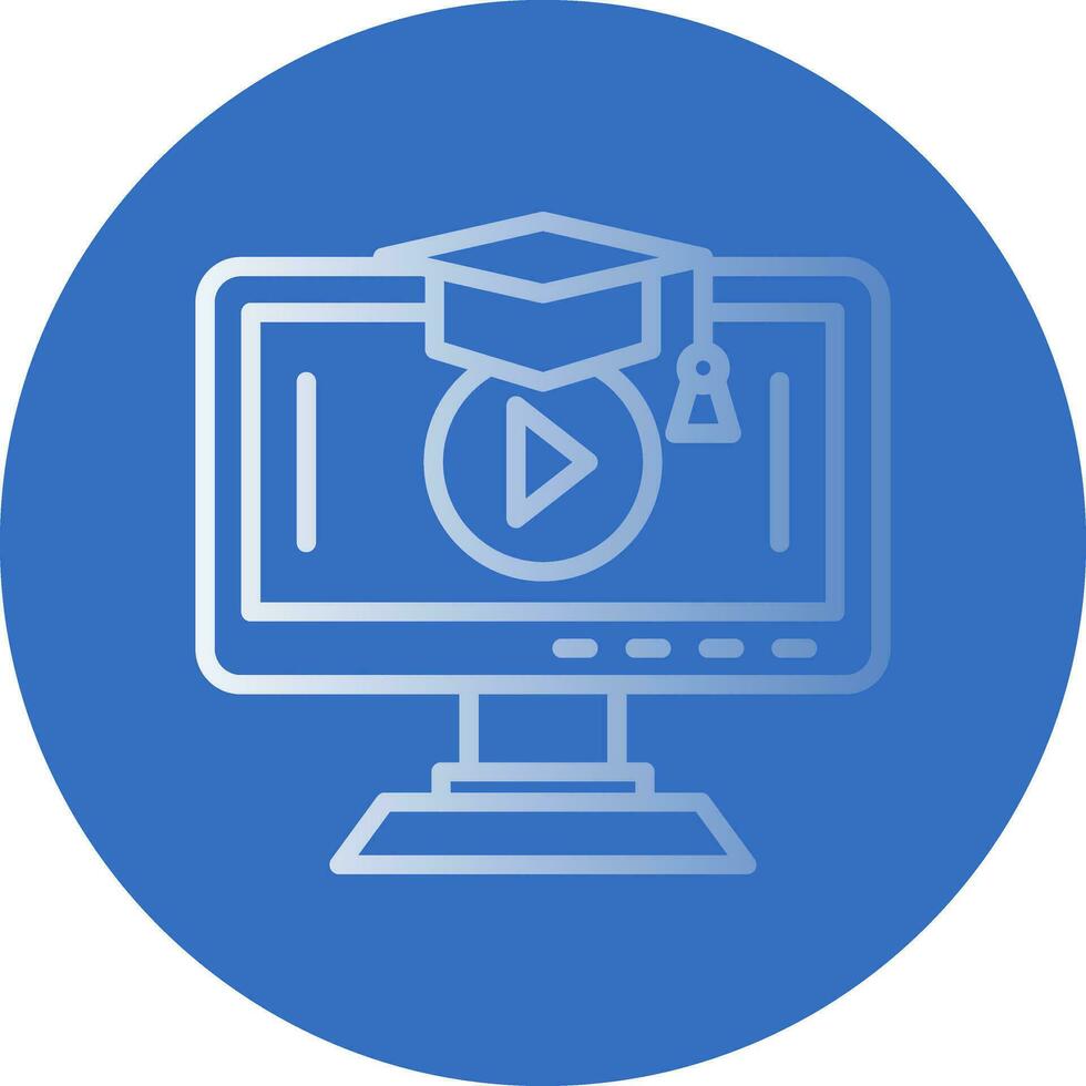 educación vídeo vector icono diseño
