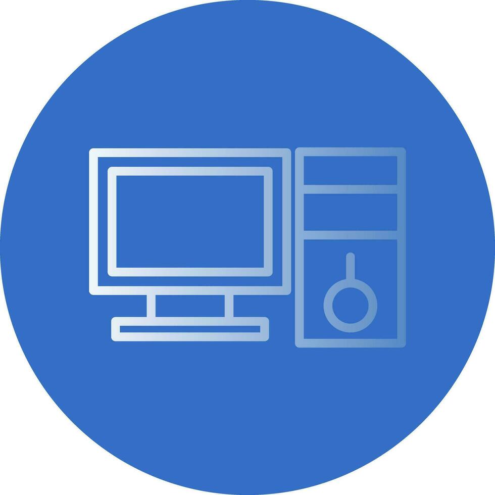 Desktop computer Vector Icon Design