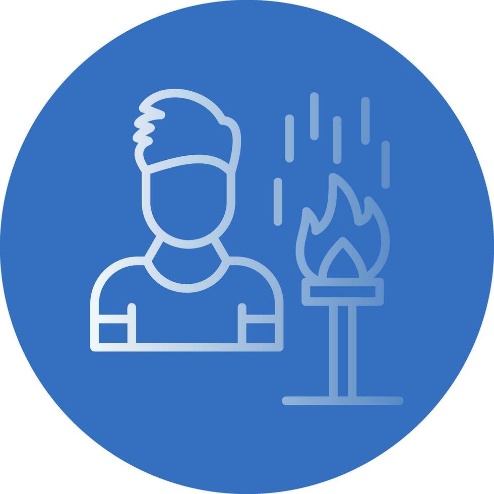 diseño de icono de vector de hombre comedor de fuego