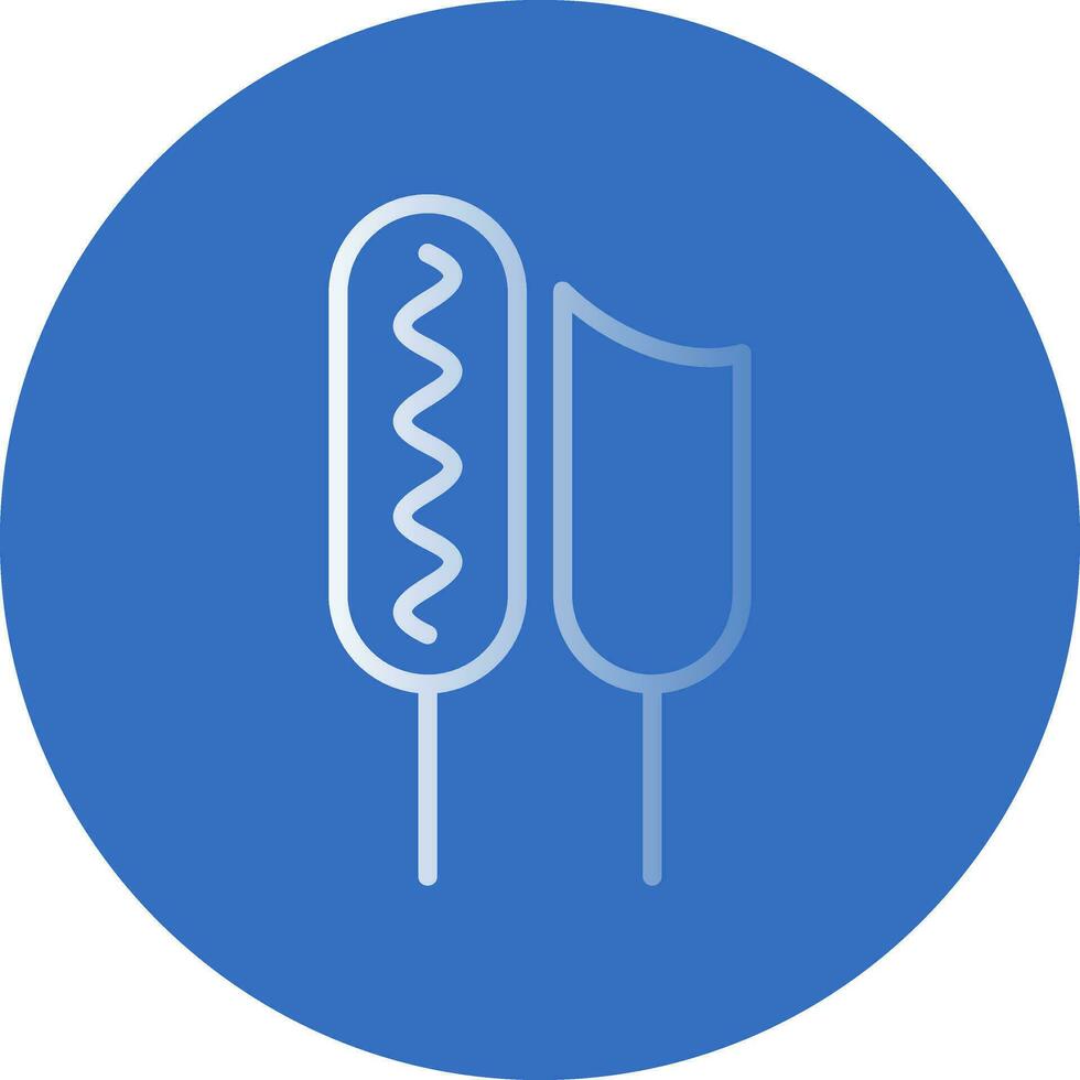 Corn dog Vector Icon Design