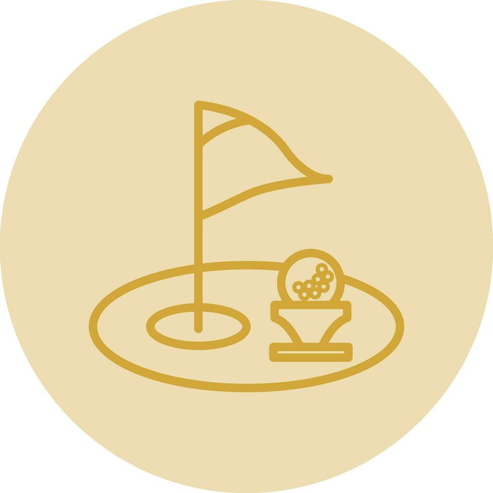 Golf hole Vector Icon Design