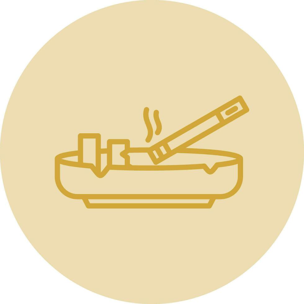 Ashtray Vector Icon Design