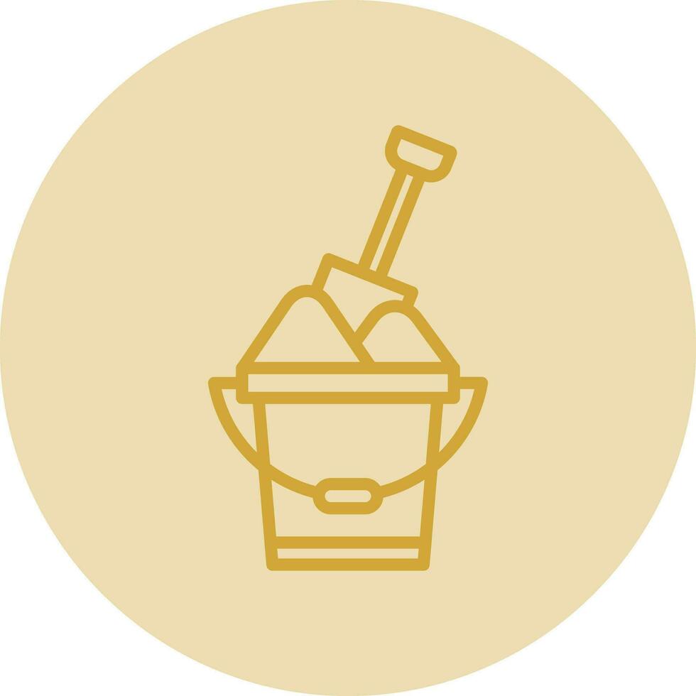 Sand bucket Vector Icon Design