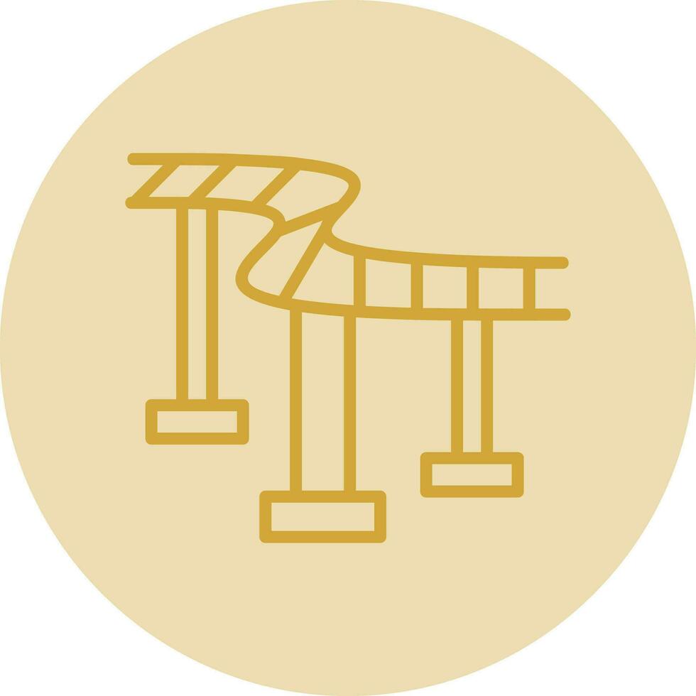 Roller coaster Vector Icon Design