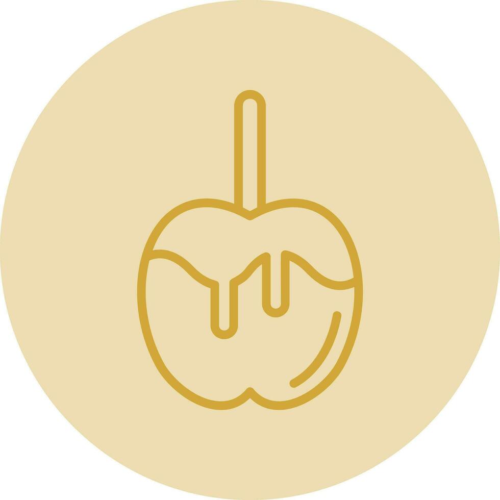 Caramel apple Vector Icon Design