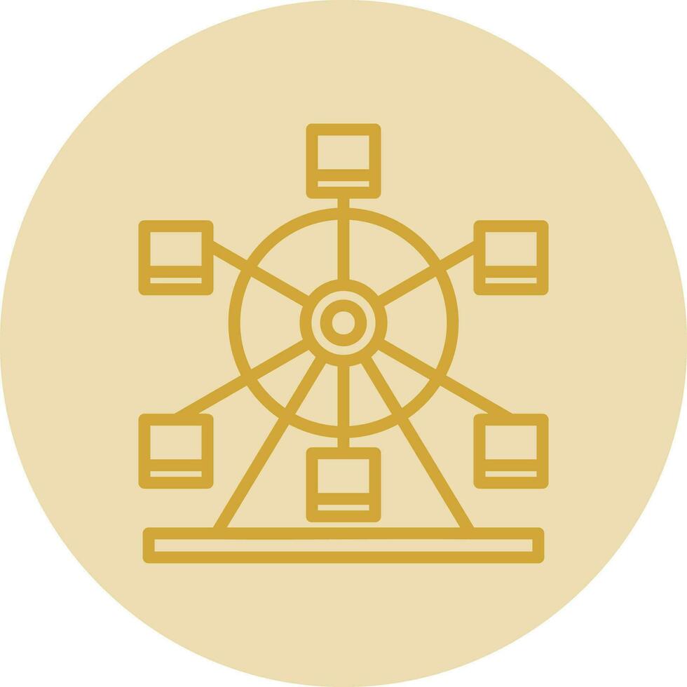 Ferris wheel Vector Icon Design