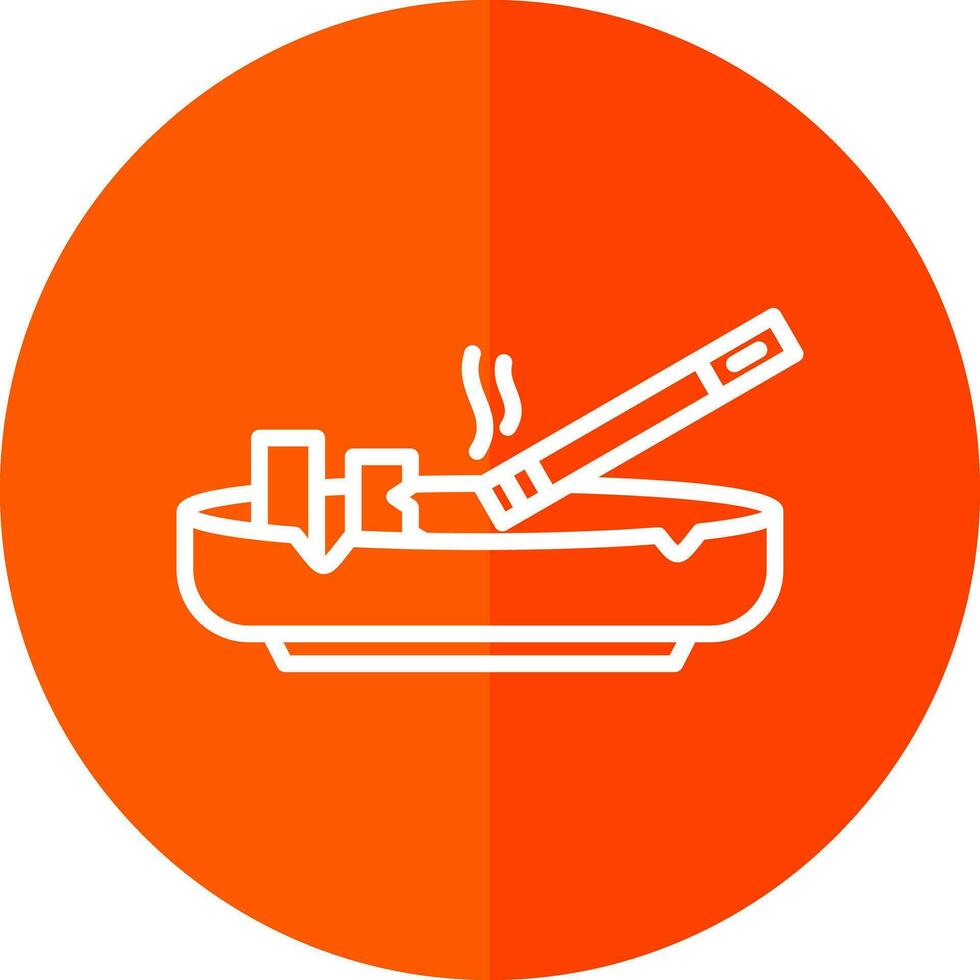 Ashtray Vector Icon Design