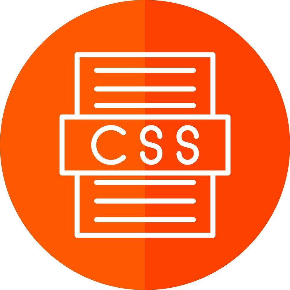 diseño de icono de vector de archivo css