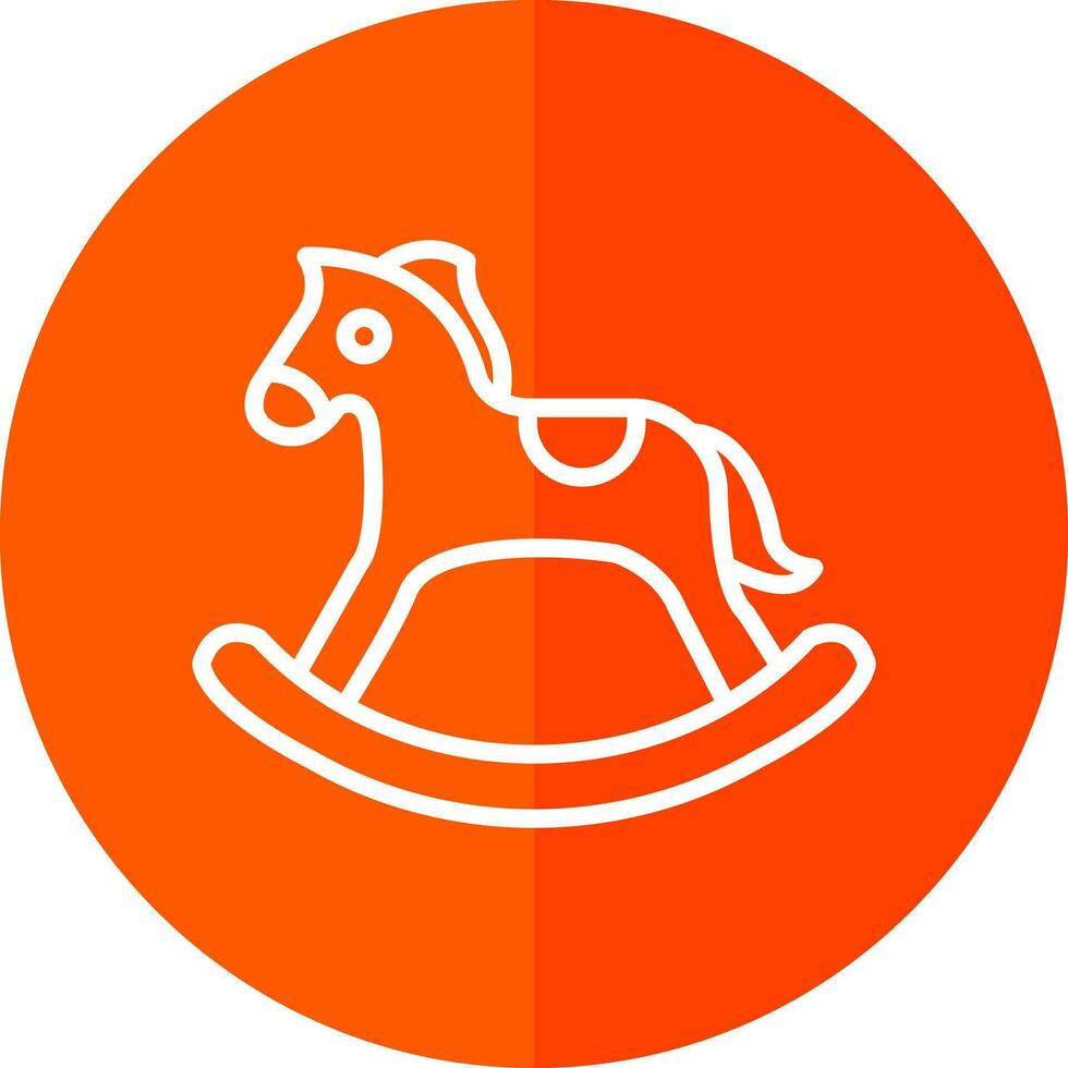 Rocking horse Vector Icon Design