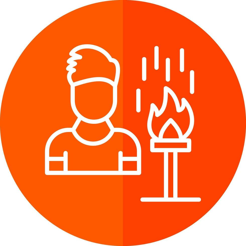 diseño de icono de vector de hombre comedor de fuego