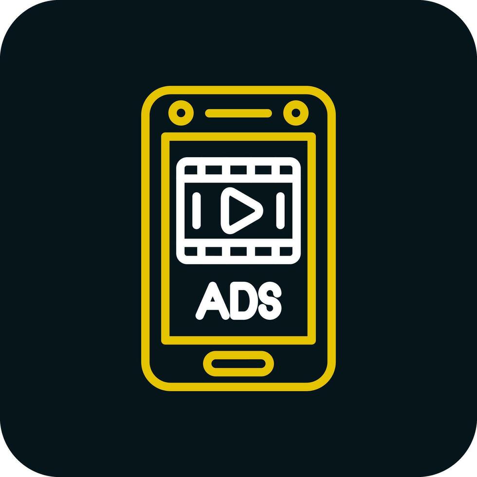 Video ad Vector Icon Design