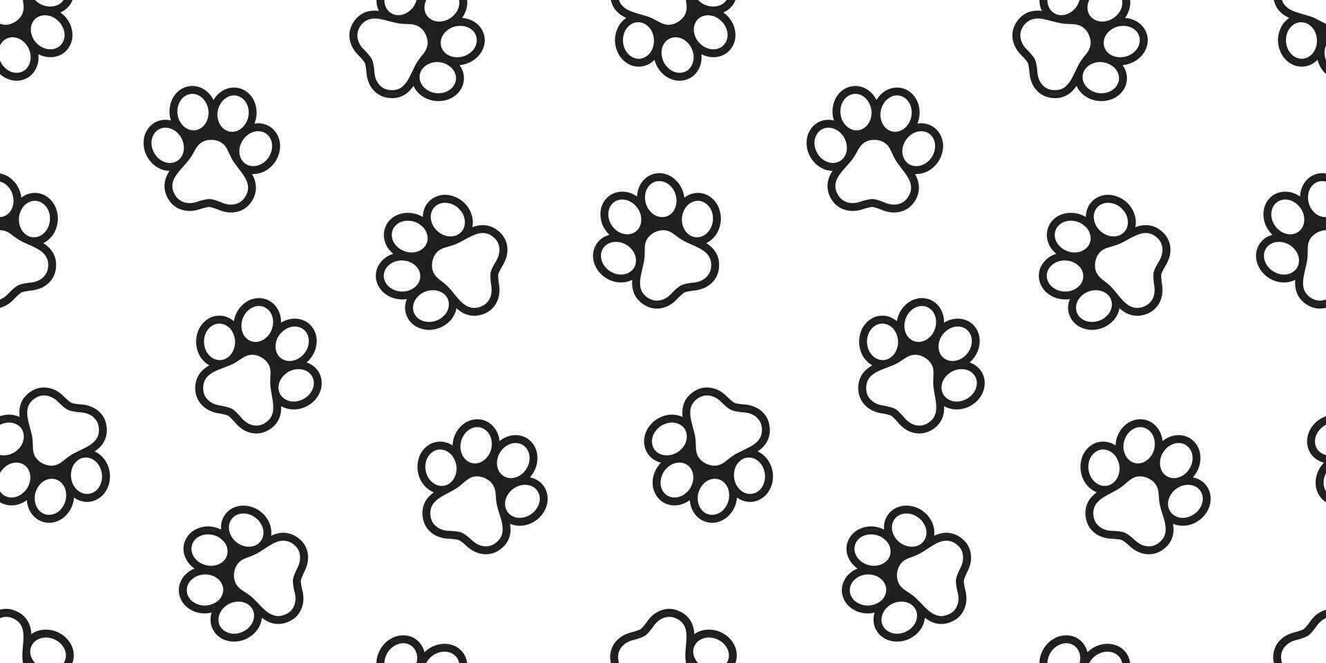 dog paw seamless pattern footprint vector french bulldog tile background repeat wallpaper scarf isolated