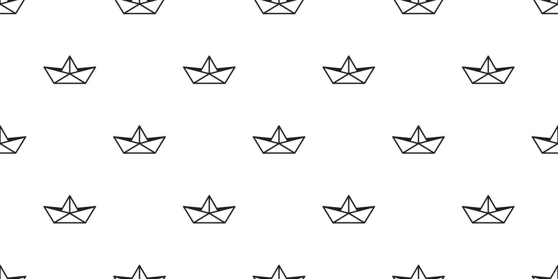 boat seamless pattern vector origami yacht helm anchor nautical maritime scarf isolated tile background repeat wallpaper illustration