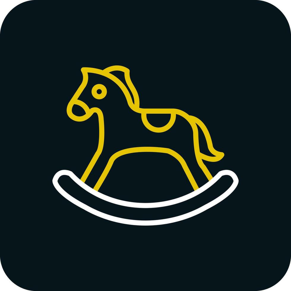 Rocking horse Vector Icon Design