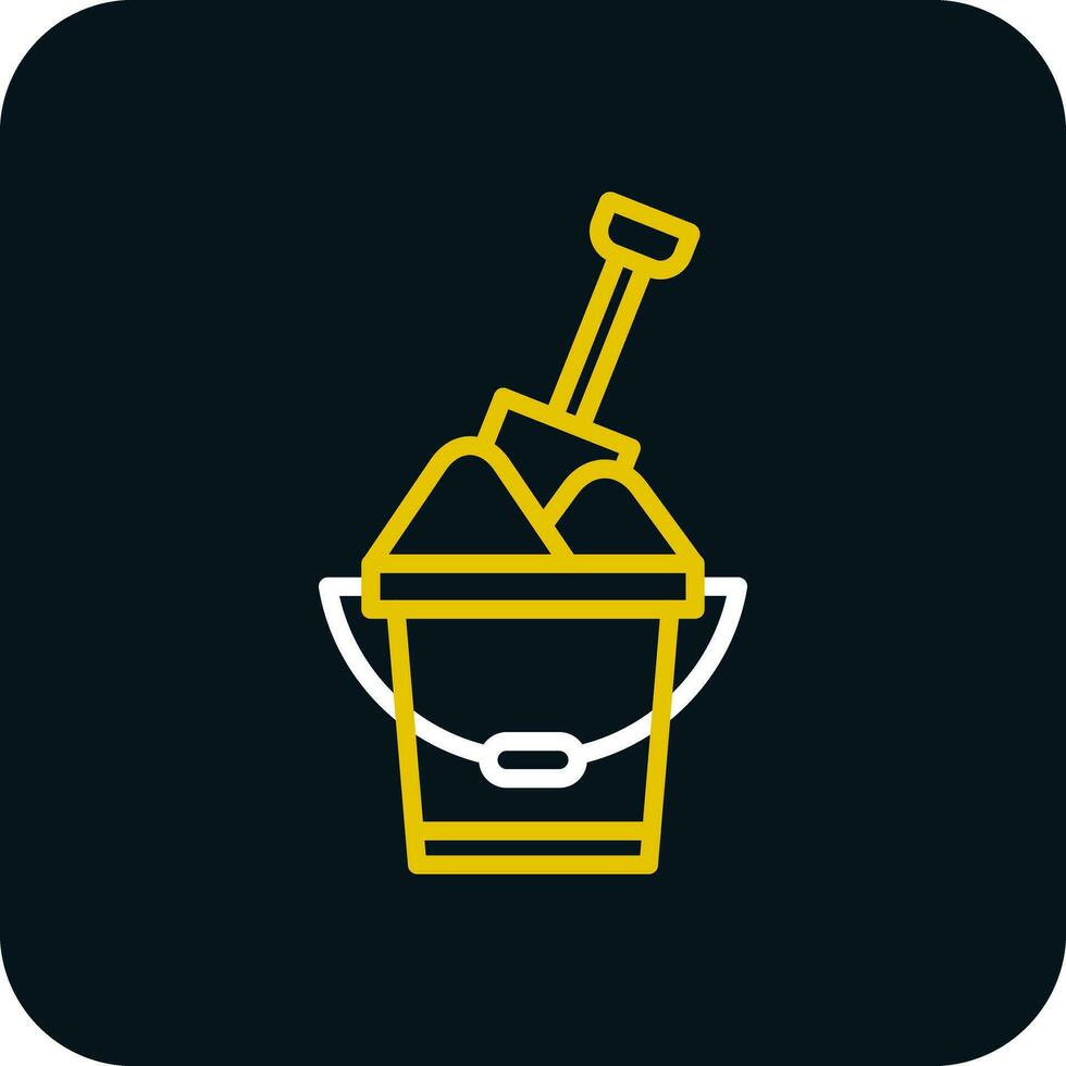 Sand bucket Vector Icon Design