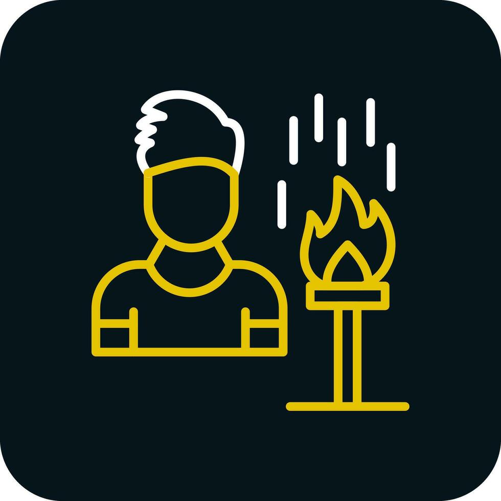 Fire eater man Vector Icon Design