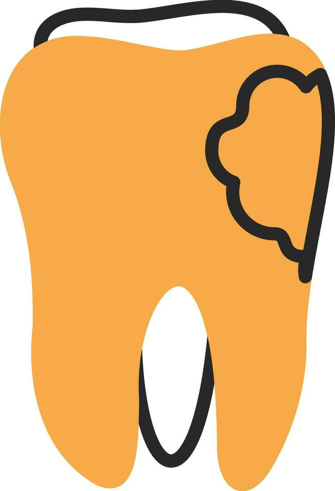 caries vector icono diseño