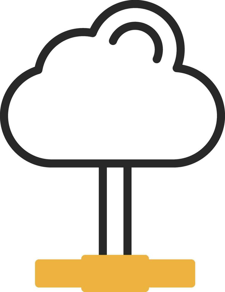 diseño de icono de vector de computación en la nube