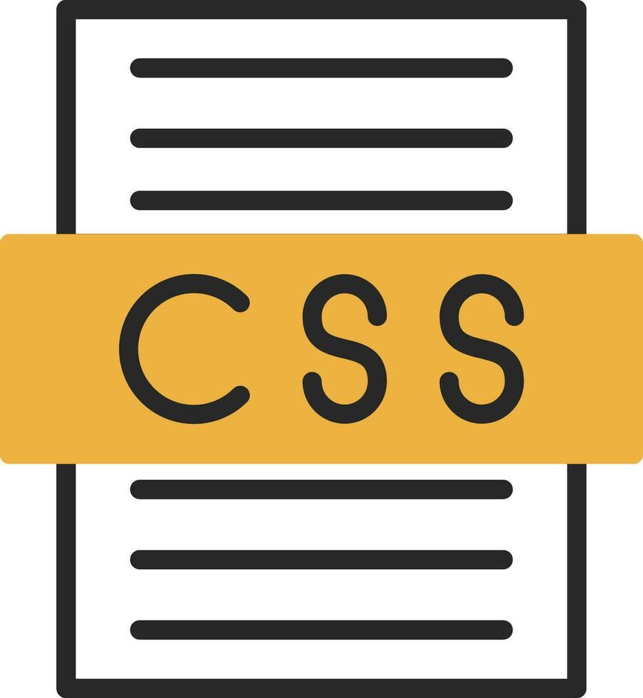 diseño de icono de vector de archivo css