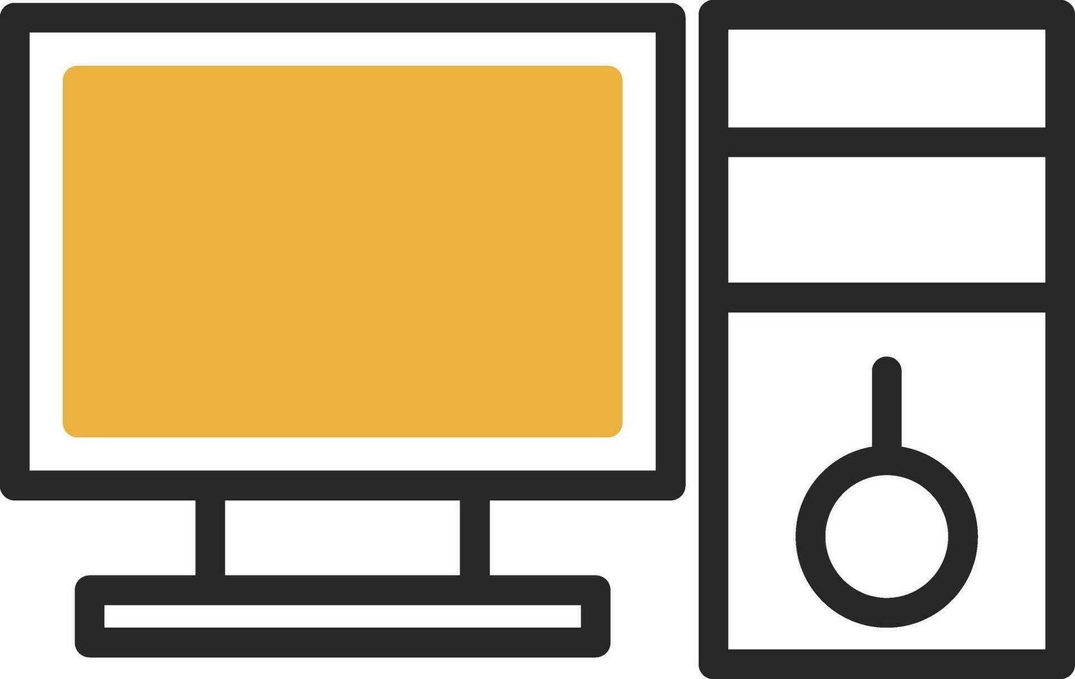 Desktop computer Vector Icon Design