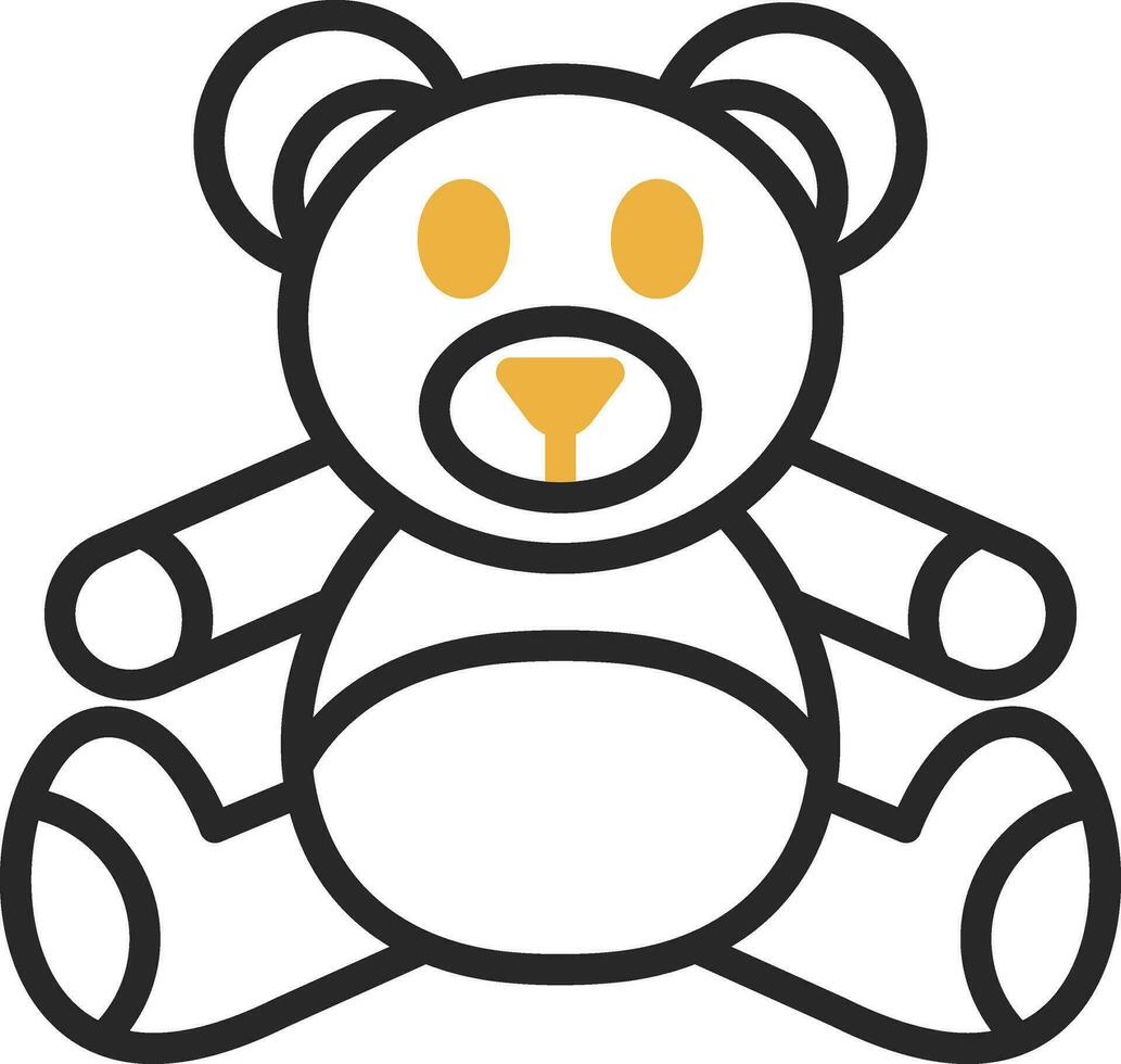 diseño de icono de vector de oso de peluche