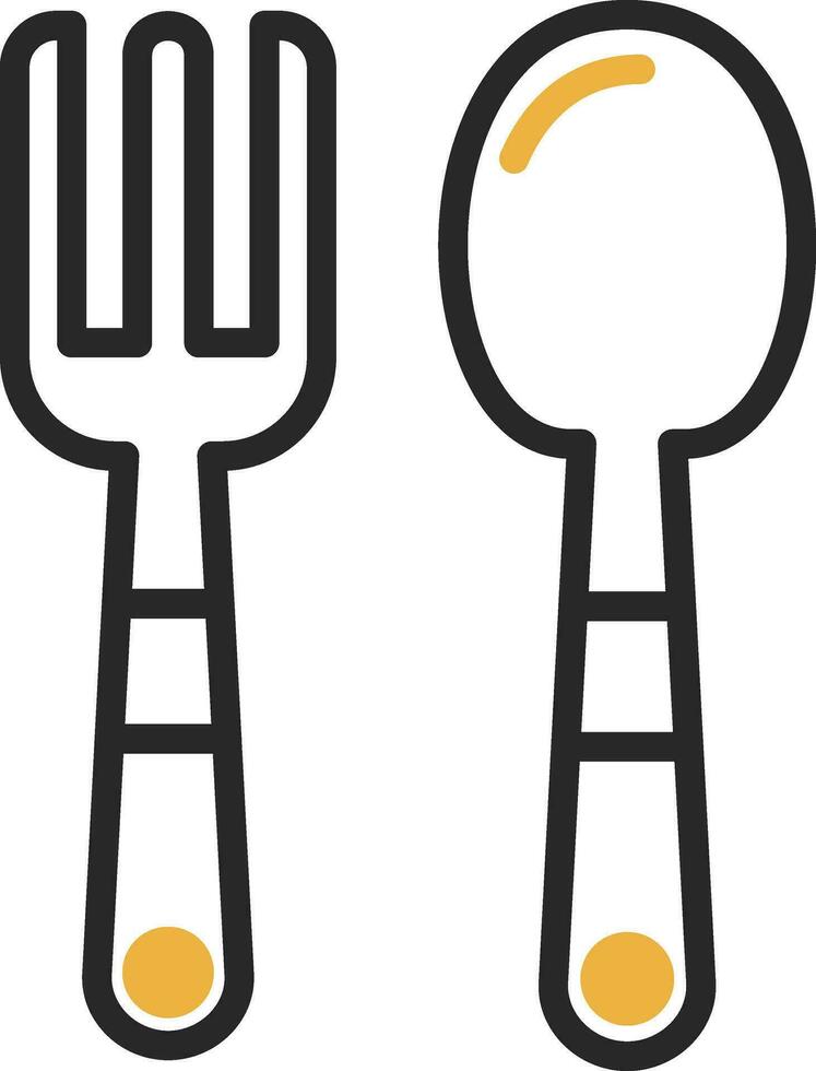 Baby cutlery Vector Icon Design