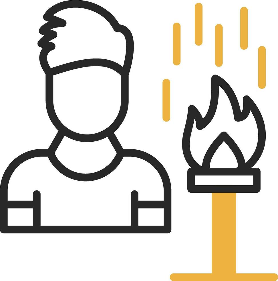 Fire eater man Vector Icon Design