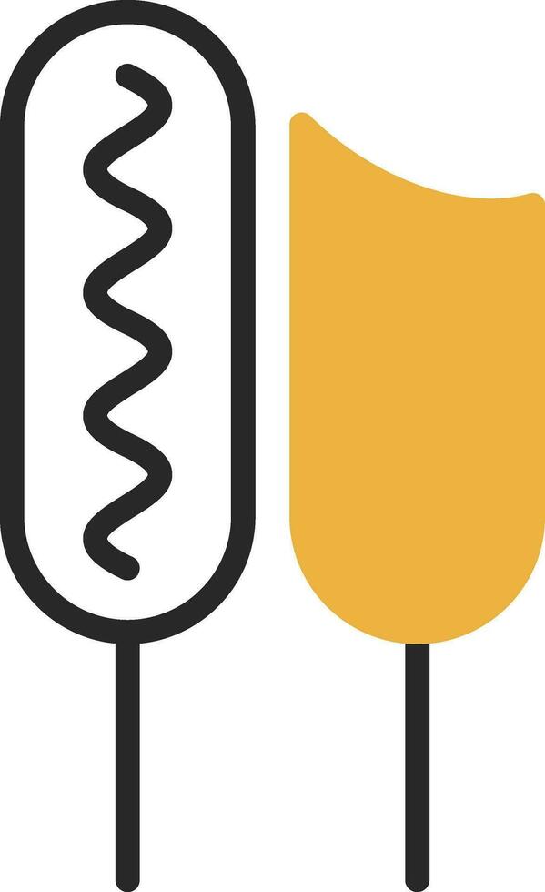 Corn dog Vector Icon Design