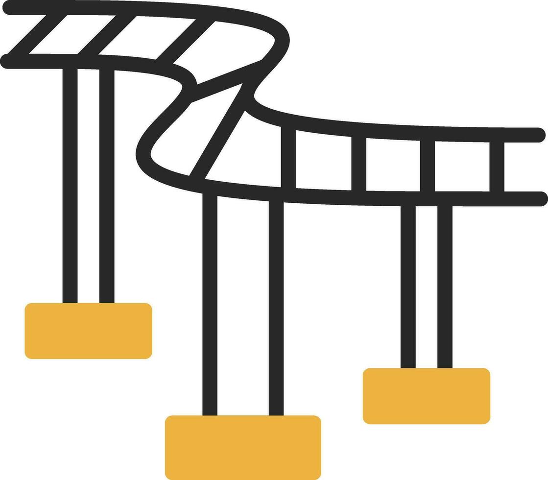 Roller coaster Vector Icon Design