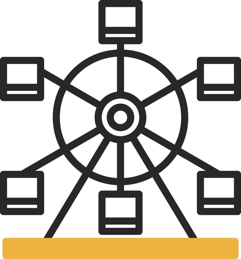 Ferris wheel Vector Icon Design