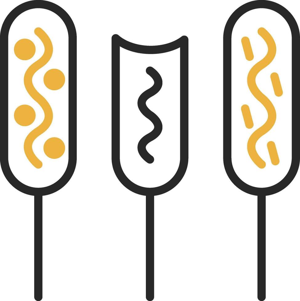 Corn dog Vector Icon Design