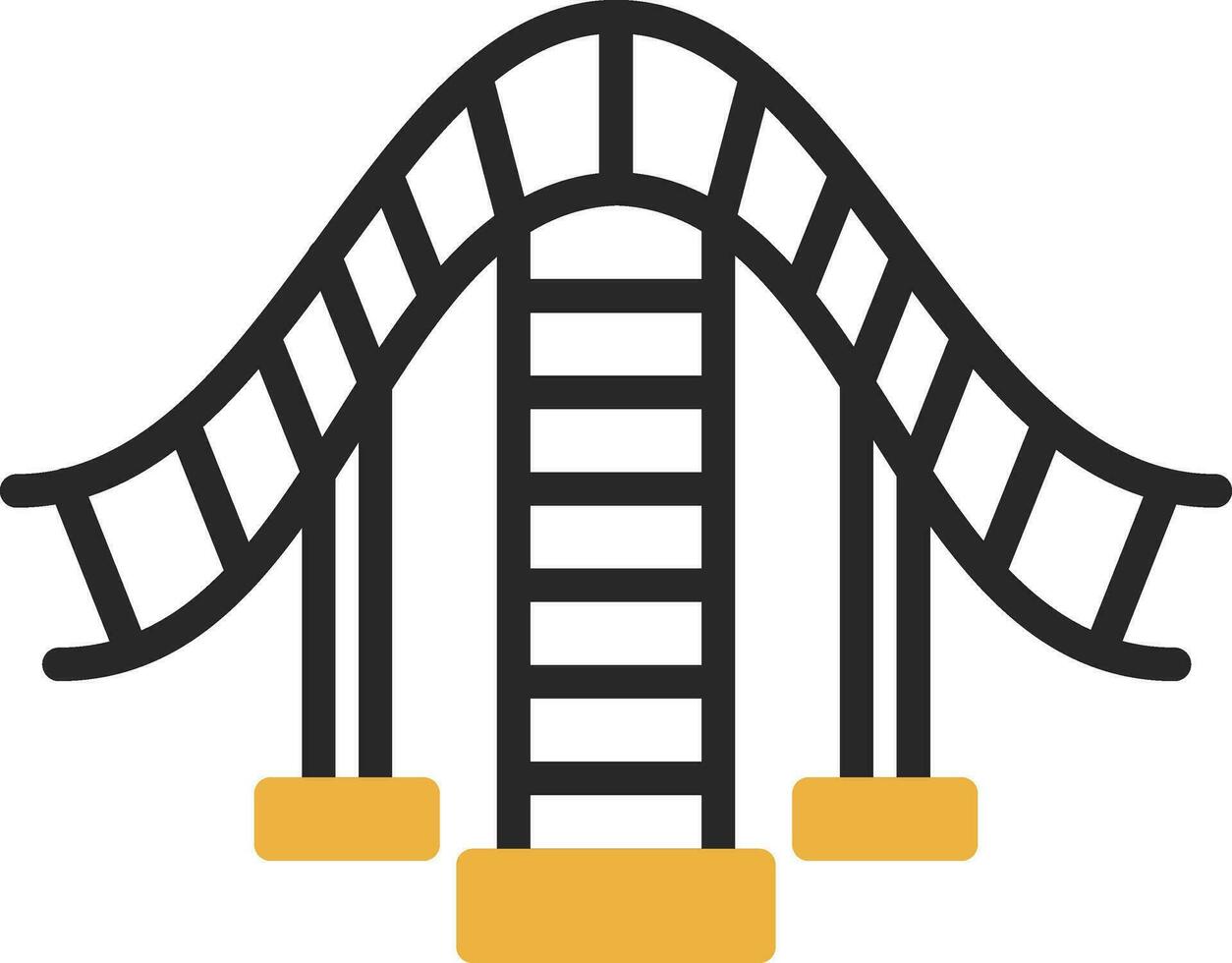 Roller coaster Vector Icon Design