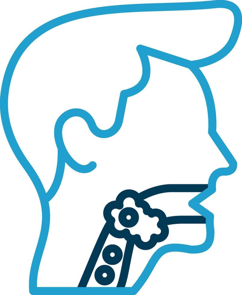 Throat cancer Vector Icon Design