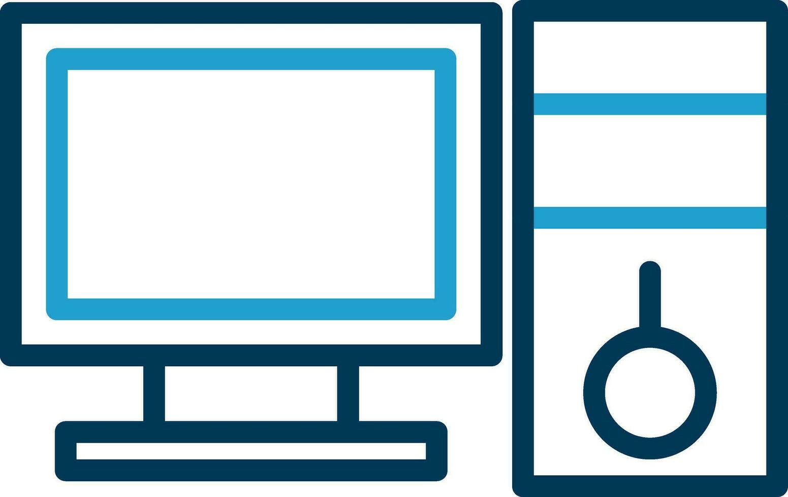 Desktop computer Vector Icon Design