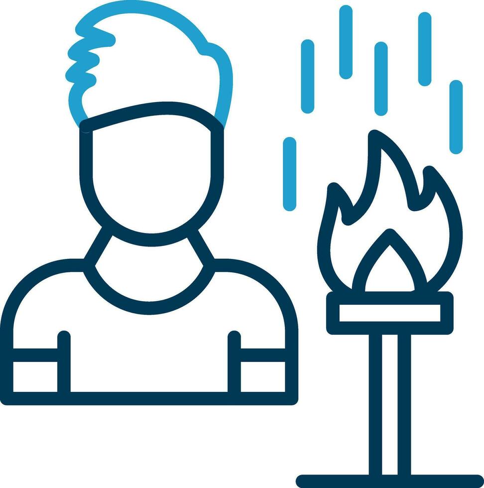 Fire eater man Vector Icon Design