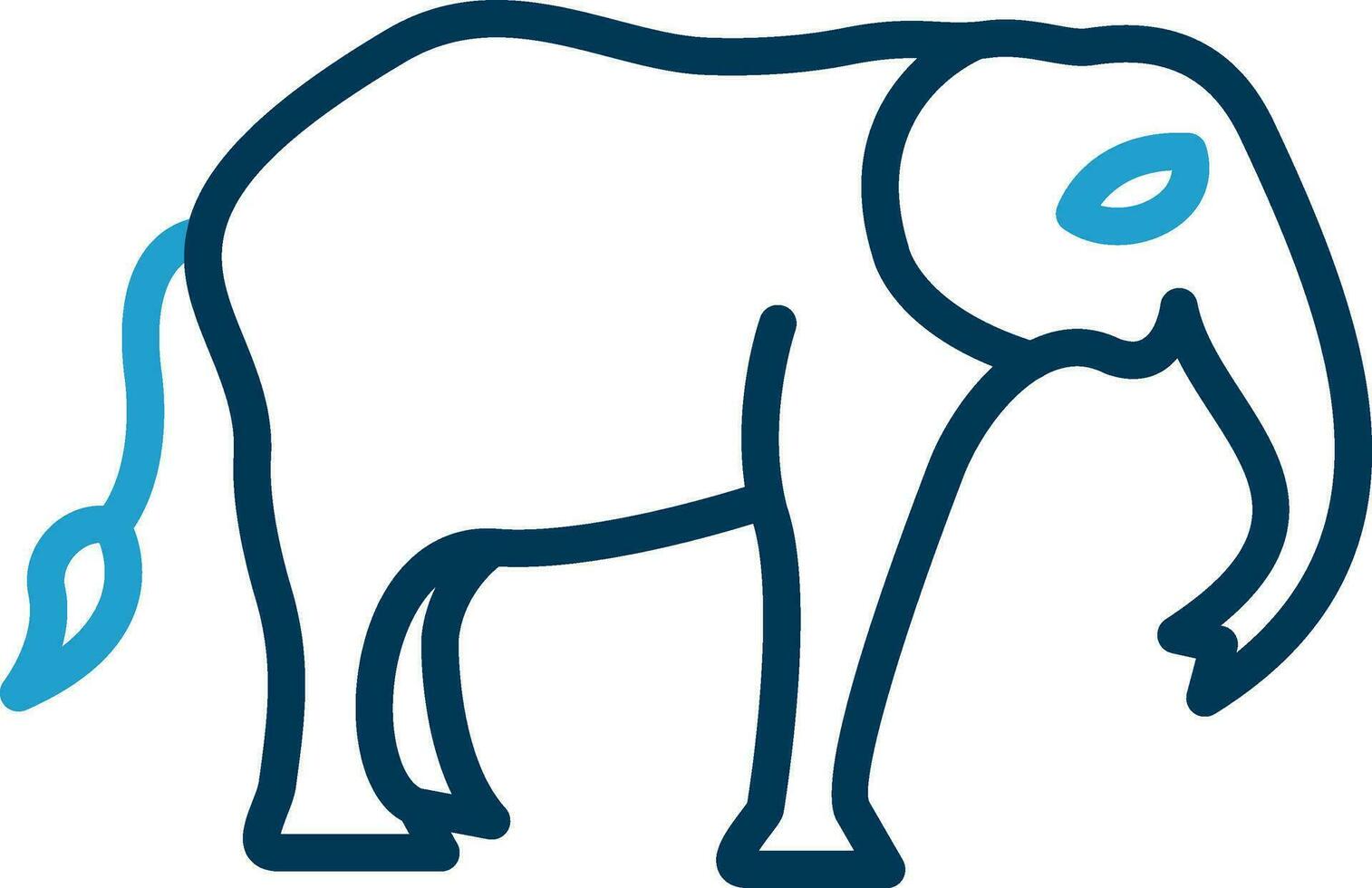 diseño de icono de vector de elefante