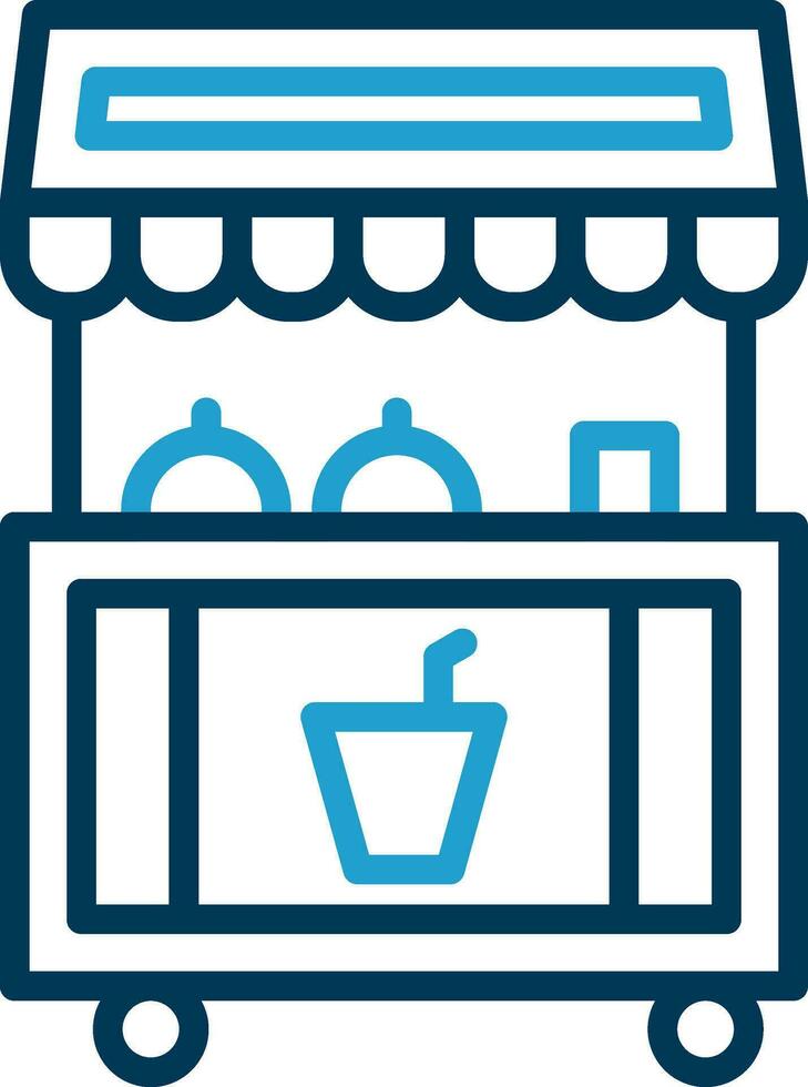 Food stand Vector Icon Design